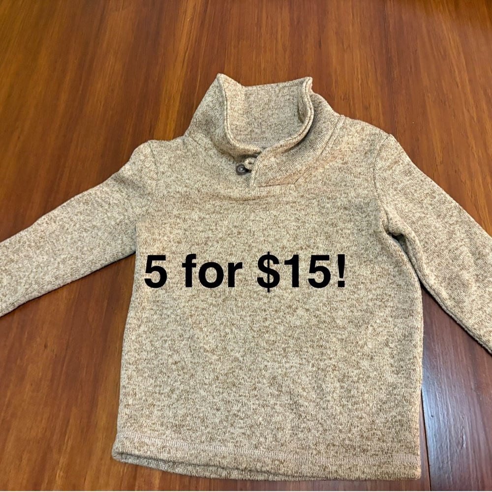 3T Jumping Beans Tan Knit Sweater EUC
